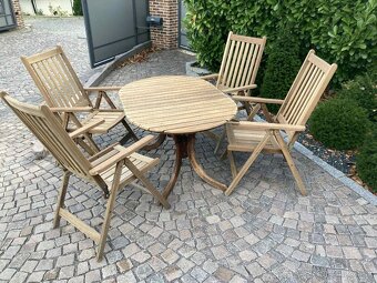 TEAK - Ovalny stol MBM + 4 poloh.stolicky - 2