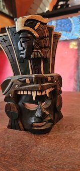 Drevená maska - tribálna - 2