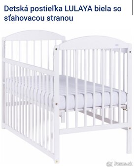 Detská postieľka Drewex LULAYA so sťahovacou bočnicou - 2