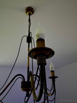 Mosadzný luster - závesné svietidlo v klasickom štýl - 2