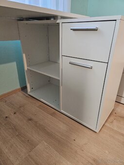 Biely rohový písací stôl - 2