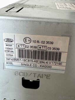 Autorádio Ford 6000CD vhodné na Focus mk2 - 2