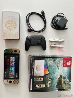 Nintendo Switch OLED - Zelda ToTK Edícia + príslušenstvo/hry - 2
