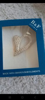 Strieborne privesok swarovski - 2