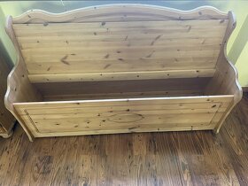 Masívna drevená lavica s úložným priestorom - 2
