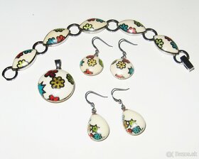 Alan. K. Millefiori - Náramok, 2 x náušnice, prívesok - 2
