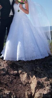 Predám snehobiele svadobné šaty - 2