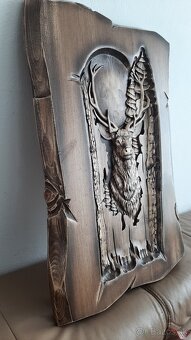 Drevený obraz Poľovnicke motivy 65×42cm.hr.4.cm - 2