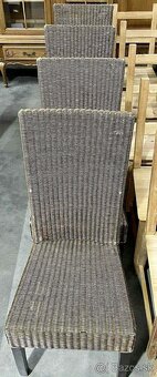 Ratanové stoličky , 4 ks, ratan, drevo, v 105 cm - 2