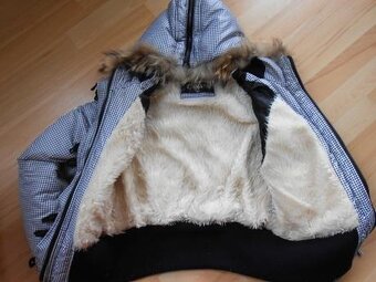 Čierno biela zimná bunda + darček - 2