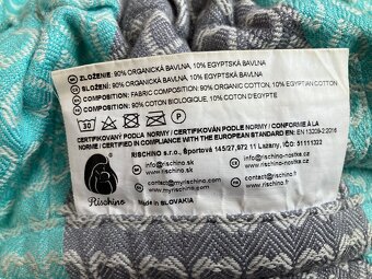 Detský rastúci nosič Rischino flexi - Mint folklor srdcká - 2