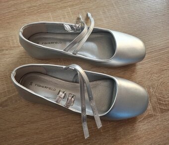 Nové strieborné balerínky Gate/Fisherfield 36 - 2