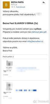 2 Lístky na Bezva Fest v Slávkove u Brna - 2