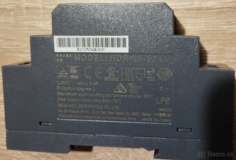 12V zdroj Mean Well HDR-15-12 na DIN lištu 1.25 A - 2