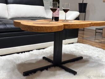 Dizajnový konferenčný stôl – masívny dub & epoxid - 2