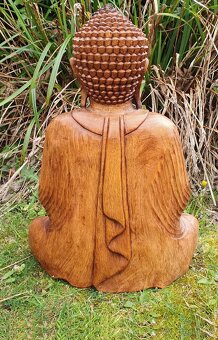 Drevený Budha výška 50cm - 2