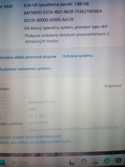 15,6" notebook Lenovo thinkpad T540P / 8GB/256GB TOP stav - 2