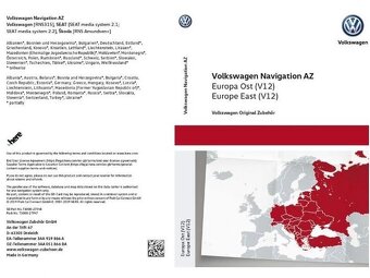 Mapy VW RNS315, Škoda Amundsen+ (2020) - 2
