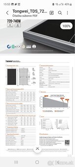 Fotovoltaicky Panel 725wp Bifacial Tw solar - 2