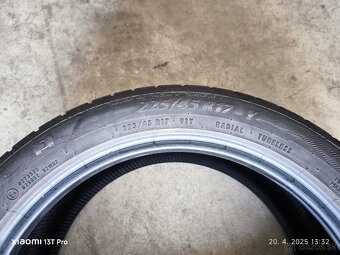 Predám 2ks letných pneumatík Matador hectora 225/45 r17 - 2