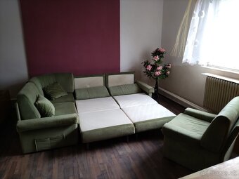 rozkladacia rohová sedačka + 1fotelka - 2
