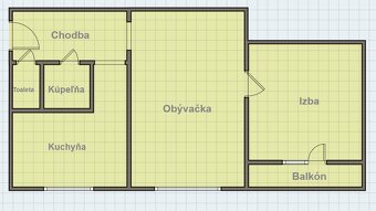 Zrekonštruovaný 2 izbový byt ( 62 m² ) – Martin, Sever - 2