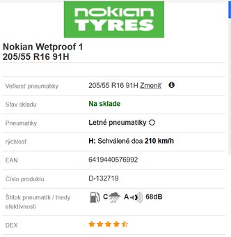 Nokian Tyres Wetproof 1 205/55 R16 - 2
