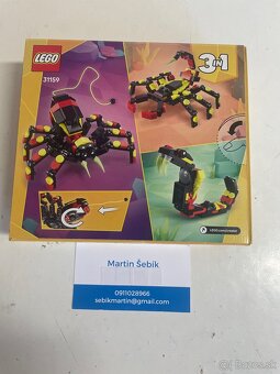 Predám nové neotvorené LEGO 31159 3v1 pavúk - 2