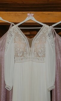 svadobné šaty v boho štýle veľ. XL - 2