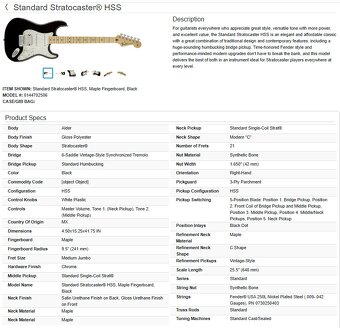 Fender Stratocaster Mexico, HSS, rok 2016 - 2