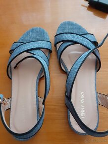 Damske modré sandále - 2
