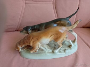 Porcelánova soska psy Royal dux - 2