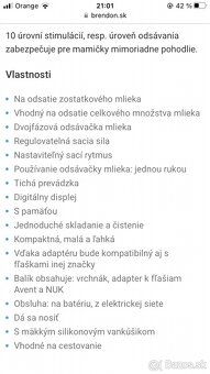 Beurer elektrická odsávačka mlieka - 2