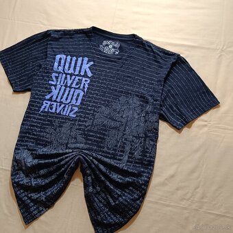 Quicksilver čierne tričko s potlačou krátky rukáv XL - 2