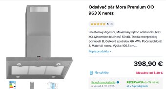 Ostrovčekový digestor Mora Premium OO 963 X nerez - 2