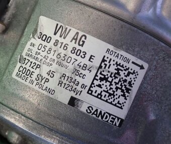 vw audi seat skoda kompresor klimatizácie 3Q0816803E - 2