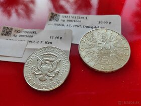 Staré mince 2ks striebro - 2