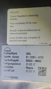 Palivová nádrž na MAN 580litrov - 2