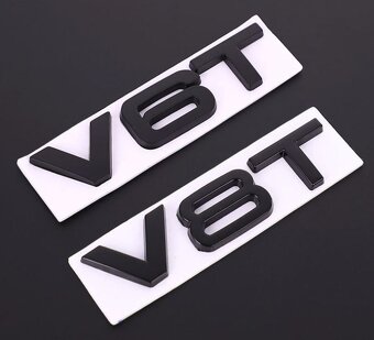 Napis logo AUDI V6T V8T oznacenie na blatnik - 2