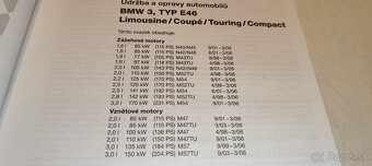 BMW 3 E46 - příručka na opravy a údržbu - manuál - 2