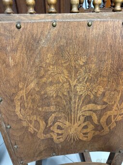 🪑 Vintage hojdacie kreslo z masívu - 2