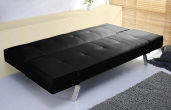 Pohovka Berlin, čierna ekokoža - 2