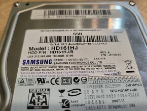 3,5" HDD Samsung 160GB, HD161JH, 7200rpm, SATA II - 2