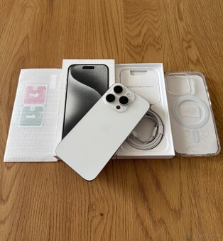 iPhone 15 Pro 128 gb White Titanium v záruke + príslušenstvo - 2