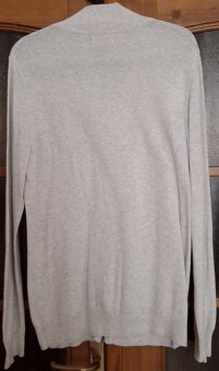 Pánsky sveter na zips Sonoma sivý veľkosť S - 2