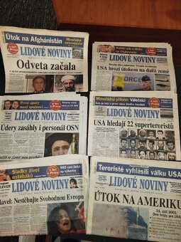 Utok na Ameriku,stare noviny - 2