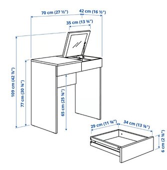 Toaletný stolík IKEA / BRIMNES - 2