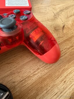 Ps4 dualshock - cerveny (crystal translucent) - 2