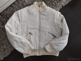 Biela puffer dámska bunda M/38 - 2