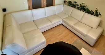 Bielka kožená sedacia súprava gauč  HAMMER - 2